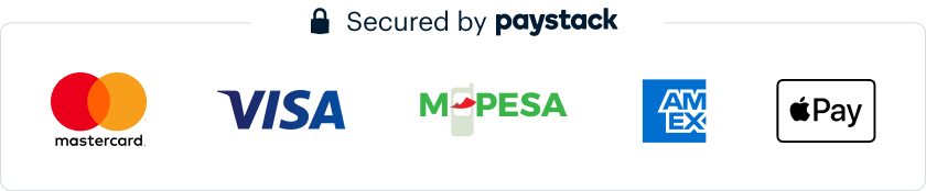Secured by Paystack - Payment Methods